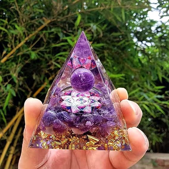Pyramide Krystal Reiki Pyramide 6cm Amethyst Pyramide Pyramide Positiv