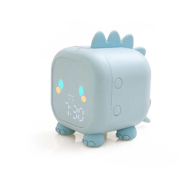 (Blå) 1 STK Cute Kids Alarm Clock, Multifunktionel Justerbar Nig