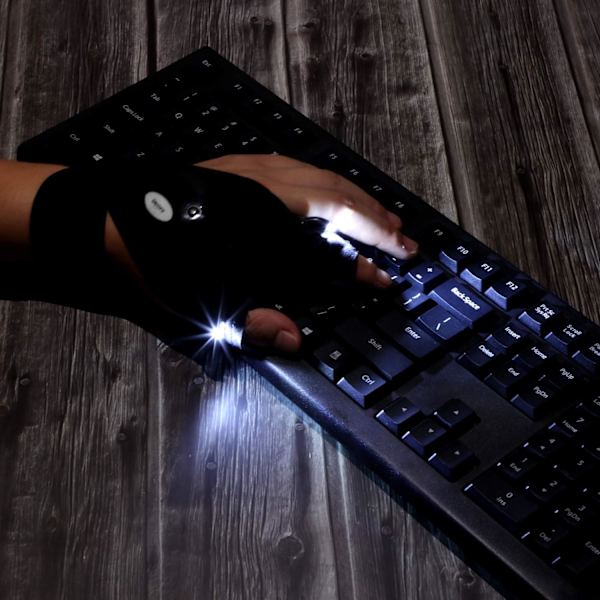 2 kpl LED-taskulamppihanskoja Kalastushanskoja Korjaukseen ja