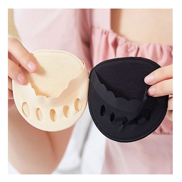 5 Par Honeycomb-Tyg Förfotspads Mjuka Metatarsala Pads Boll av Fotkuddar Tå Topper Foderstrumpor Svampskydd Osynliga Tåöverdrag Tålösa S