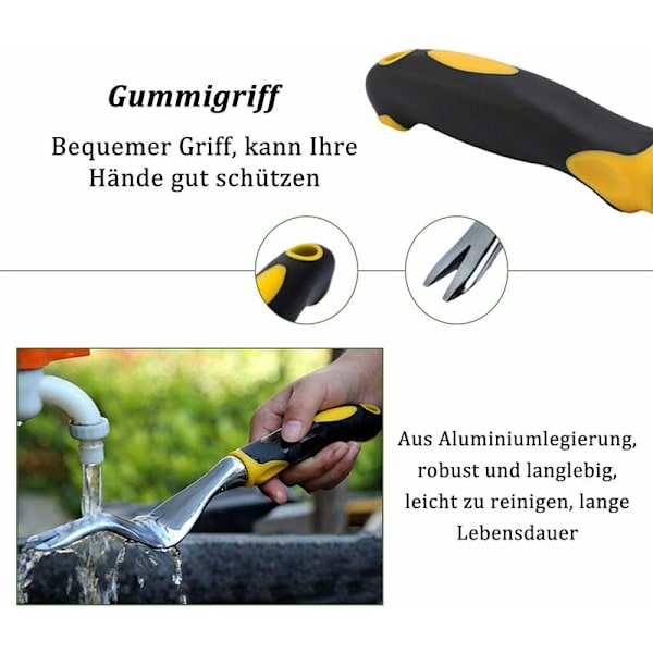 Ugressfjerner (Gul), Bærbar Hageugressfjerner i Rustfritt Stål, Planting