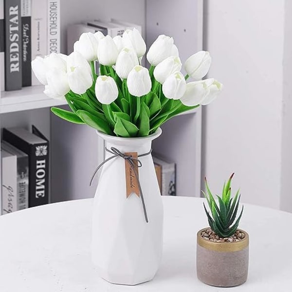 10 kunstige tulipaner, simuleringsblomster, latex, ekte materiale