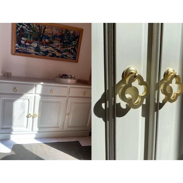10 stk Solide Sink-Sinkleger i Sink-Legering for Kjøkkenskap, Enkelt Hull