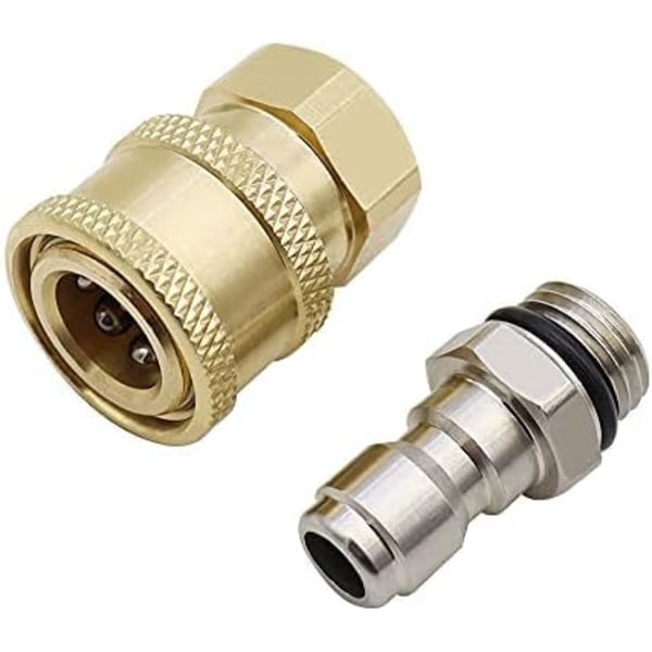 1/4'' Snabbkoppling för Trycktvätt Koppling Mässing Adapter Passande Högtryckstvätt Kopplingar för Högtryckspistol