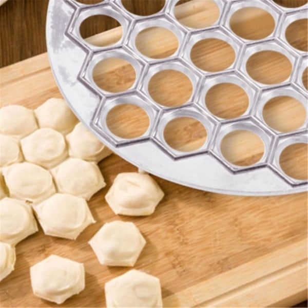 Sølv Ravioli Dumpling Form, Russisk Pelmeni Maker, 37 Huller Metal Ravioli Maker, Pelmeni Kød Dumplings Maker, Håndlavet Dumpling Skærer, Køkkenredskab