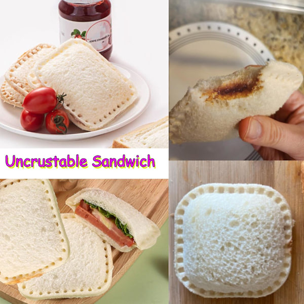 Sandwich Cutter og Forsegler, Decruster Sandwich Maker til børns frokost Uncrustable Sandwich Maker, Nem til madpakke og Bento Box Firkantet - Rød