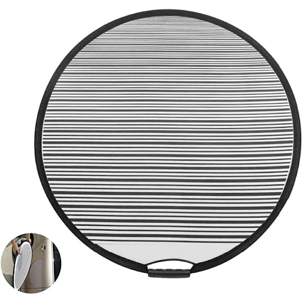 80 cm bule reflektorplade, foldbar, fleksibel, stribet buleplade reflektorpanel til bilbulekontrolværktøj