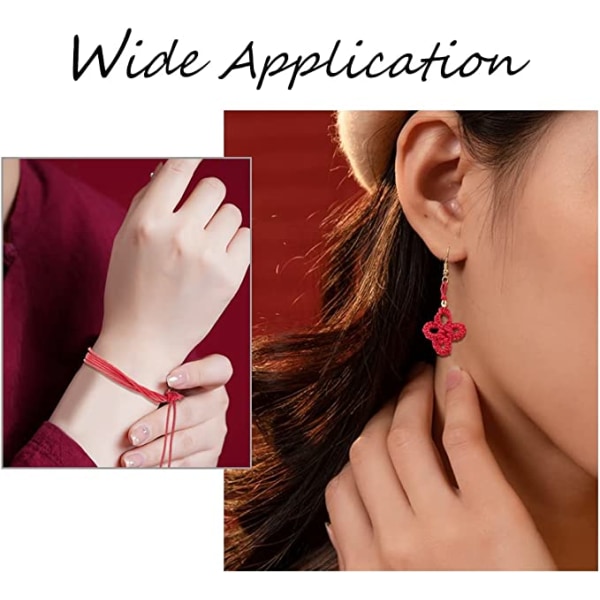 1 mm * 50 meter kärnad elastisk tråd (röd), armband, halsband, smycke