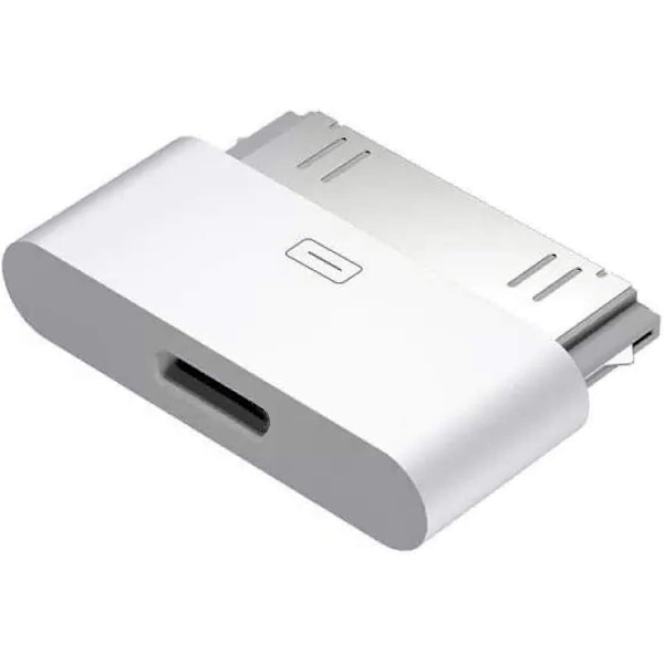 8-polet til 30-polet Lightning-adapter til iPhone, iPad... Hvid