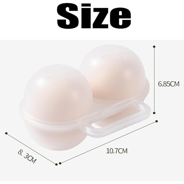 3-pack äggbox, bärbar ägghållare i plast, äggförvaringsbehållare, äggorganiseringsbox för kylskåp, camping (2 rutnät)