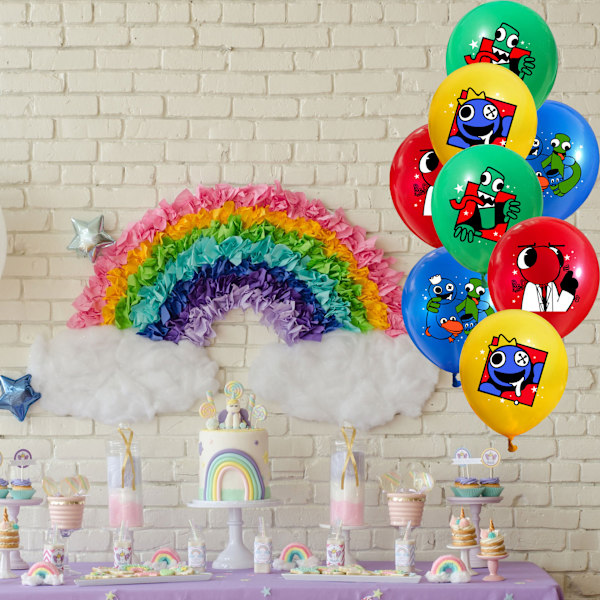(30 kpl) 12 tuuman Rainbow Friends Lateksipalloja, Rainbow Friends