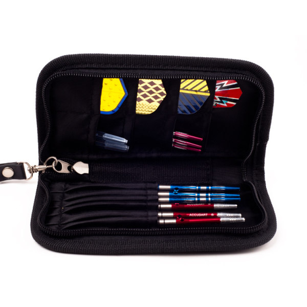 Black（16cm X 7.5cm X 2cm）-Dart storage case with anti-lost rubber