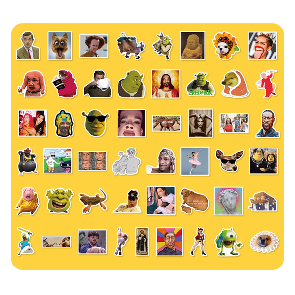 200-pack meme-klistermärken för vuxna och tonåringar, vattentät vinylkul