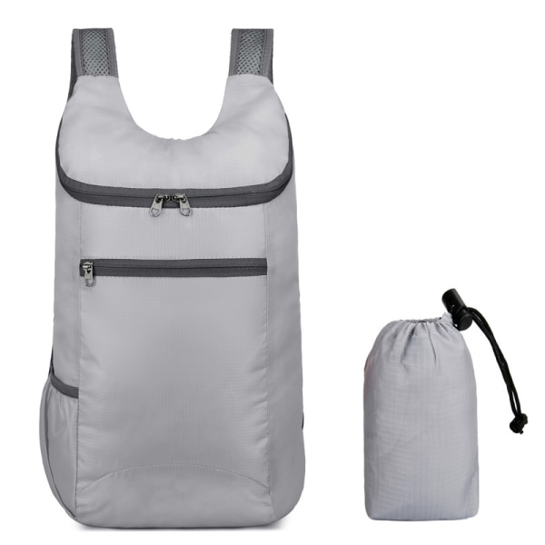 Ultralätt hopfällbar ryggsäck (grå), liten vattentät ryggsäck, f 5834 |  Fyndiq