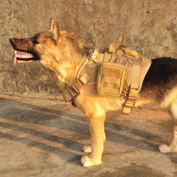 Taktisk Hundevest (Brun) Størrelse L, Servicehund Taktisk Vest, Komfortabel