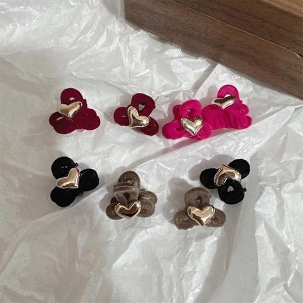 Mote Hair Claw Clips Hjerte Hår Tilbehør Hårklemme Hårnål Stoff Materiale Hårklemmer For Jente Og Kvinner Hårnål