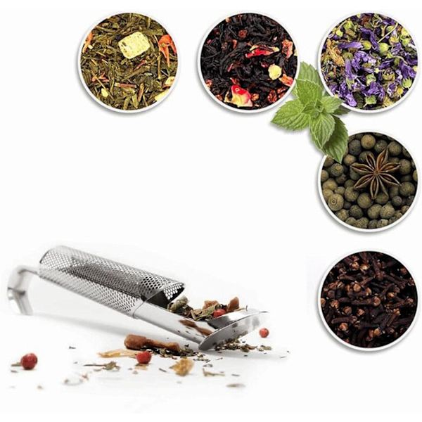 3-delat Set med Lösblad Teinfuser, Borste,