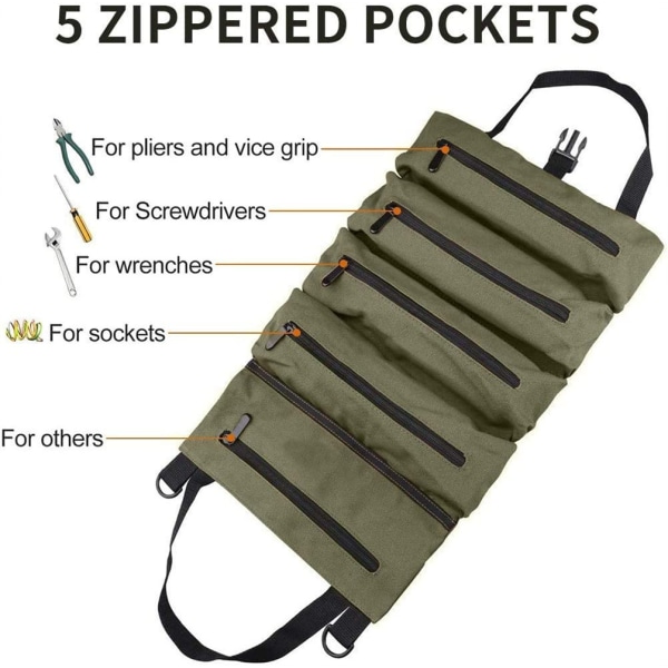 Khaki Hardware Værktøjsopbevaringspose Bil Værktøjsopbevaringspose Hardware Værktøj