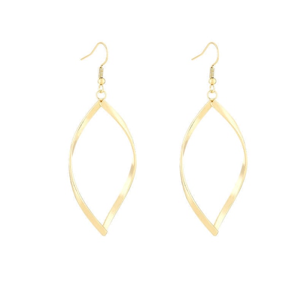 Gold Plated Dangle Earrings for Women | Infinity Cute Hanging Hoop Earrings