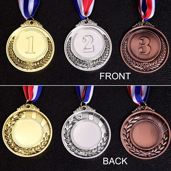 Set med 3 Metallmedaljer - Vinnare Utmärkelser - Konkurrensutmärkelser för K