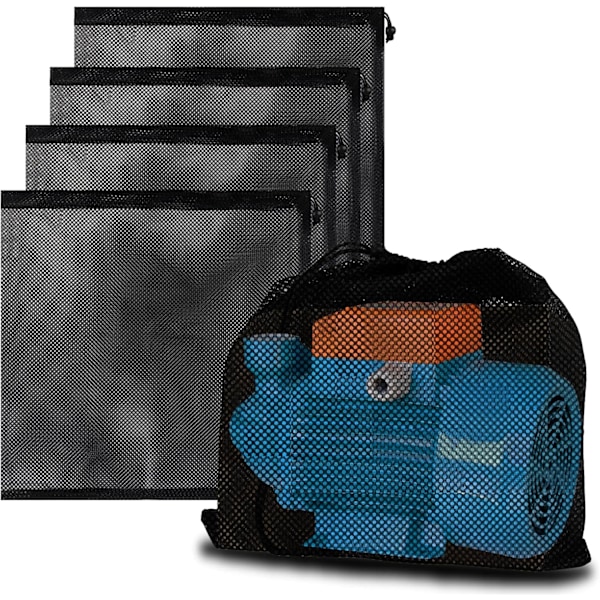 4 STK Pumpebarrierepose - Dam Pumpe Filterpose Pumpe Netpose Netpose til Dam Pumpe, Vandfilterpumpe, Vandfaldspumper, Akvarium, Akvarium, O