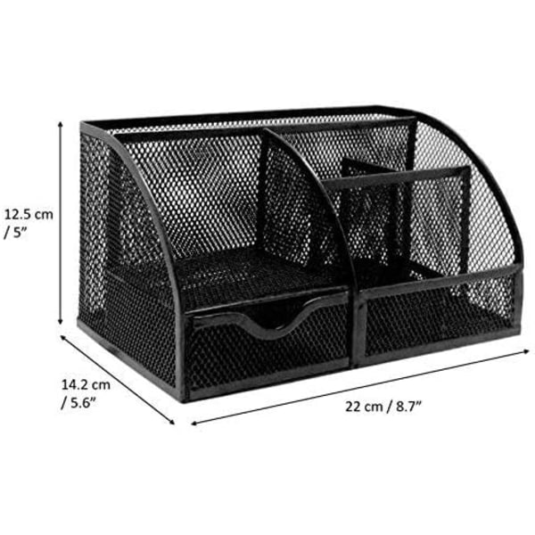 1 kpl Työpöydän järjestäjä, Tarvikkeiden järjestäjä (Musta) Kynäteline, De