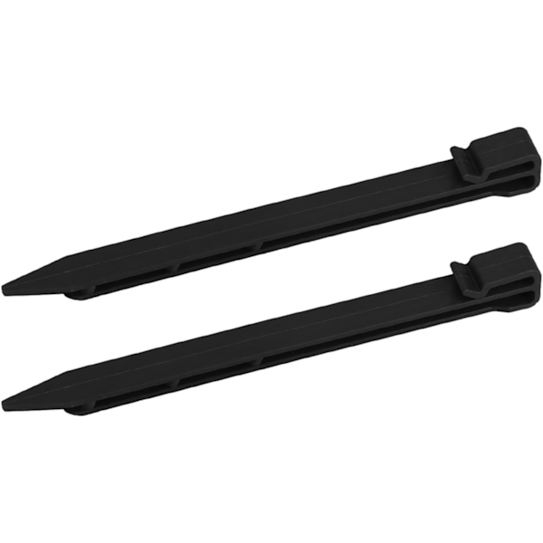 20 st 24 cm Plast Jordankare Pinnar för Trädgårdskanter, Uteplats, Tält (Svart 20 st)