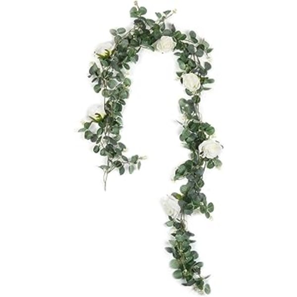 1.95m Kameliaväxt, Imitation Silver Leaf Vit Kameliaväxt Sp
