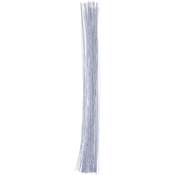100 kpl 36 cm:n lankaa/tankoa 0,4 mm valkoinen eritelmälanka