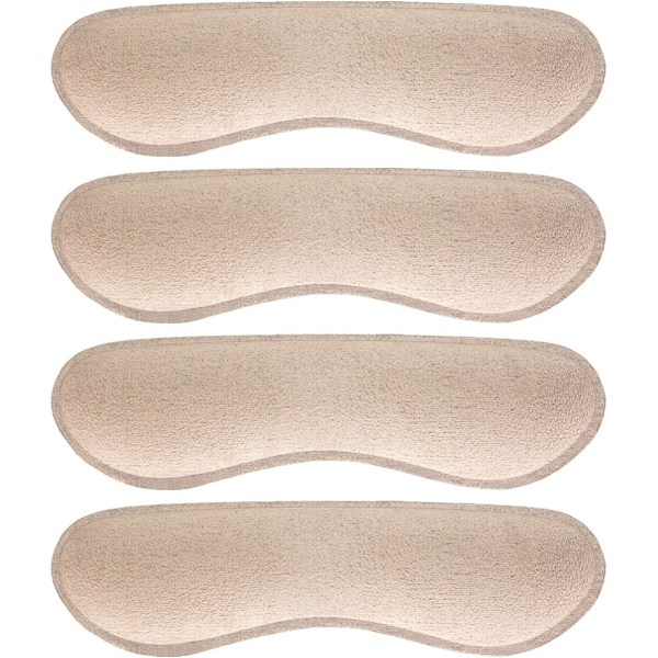 4 stk. Hælgrep Liner Innlegg for Sko som er for Store, Skoinnlegg Liners for Løse Sko, Forhindrer Hæl Glidning, Gnissing, Sklisikker (Beige)