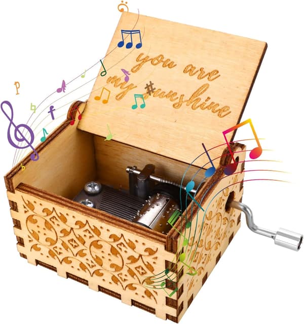 Du är min solstråle Handvevade Musikaskor, Trämusikaskor Mini