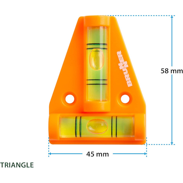 - Vandret Boblebåndsniveau Magnetisk 2D Niveller Mini Horisont
