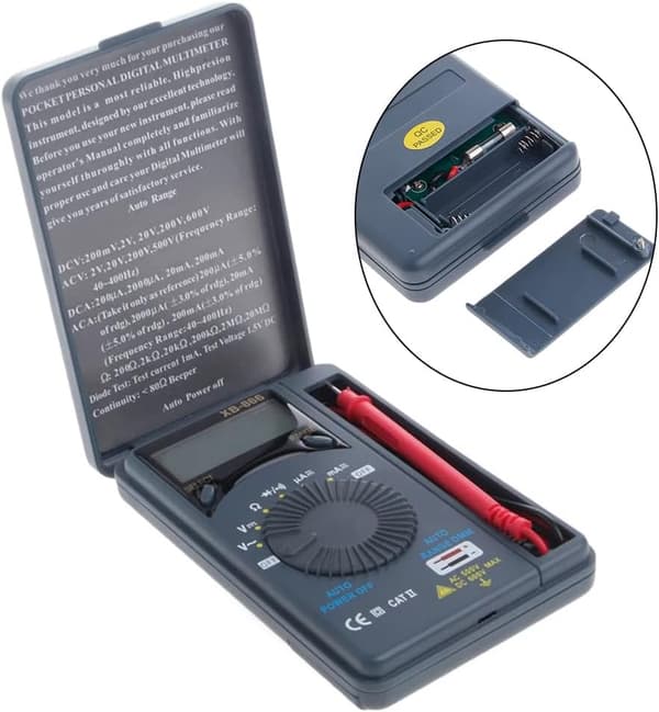XB866 Mini Lomme LCD Voltmeter Digitalt Multimeter AC/DC