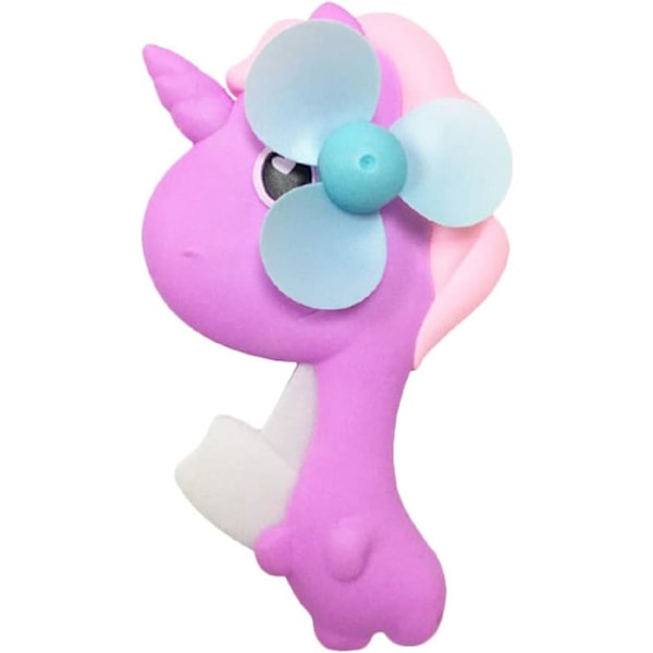 2pcs cartoon unicorn cooling fan hand pressure small fan children