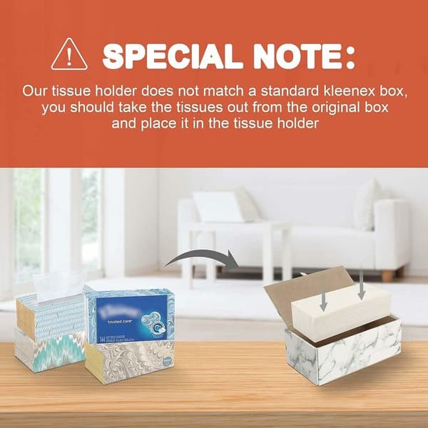 Pappershållare, Rektangulär PU-Läder Pappershållare för Hemmet