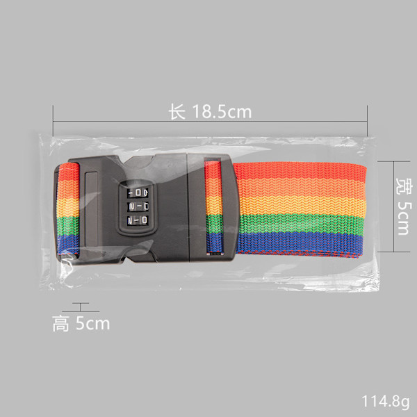 Global Travel Accessories - Bagasjeremme med integrert 3-sifret kombinasjonslås