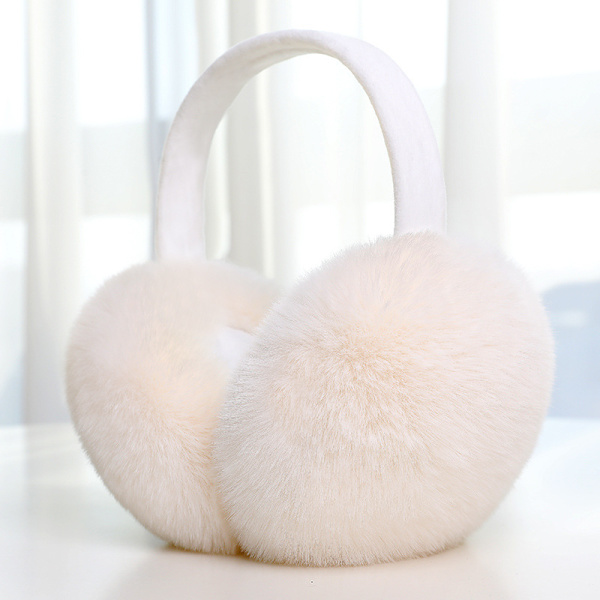 Plush-korvatyynyt naisille (valkoinen), naisten korvatyynyt söpöt pehmeät taitettavat