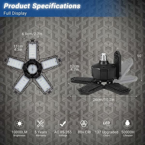 LED Garage Loftlampe 80W 8000LM E26/E27 LED Garage Loftlampe
