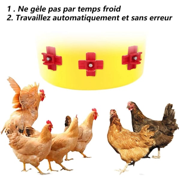 12 stk Kyllingdrikker, Vannnippel Hønemater Automatisk fjærkre