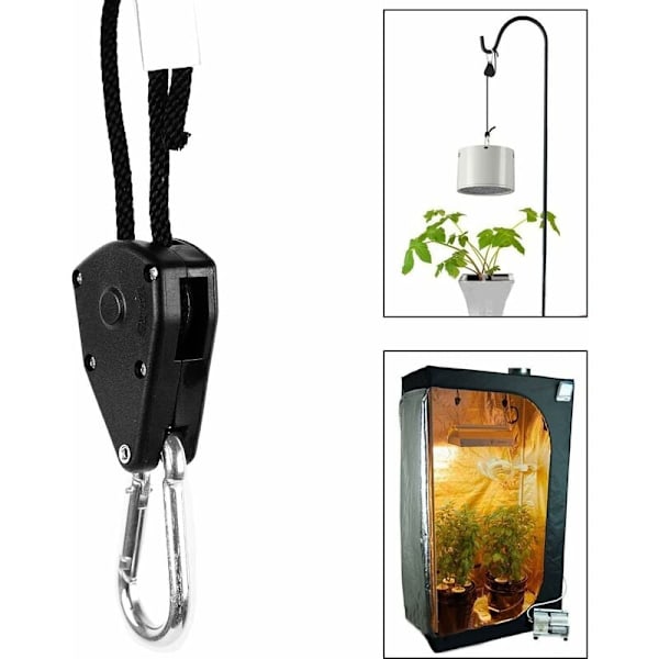Ratchet-repset med 4 stycken, Justerbart rep, Växtkrokar, 1/8 tum Ratchet