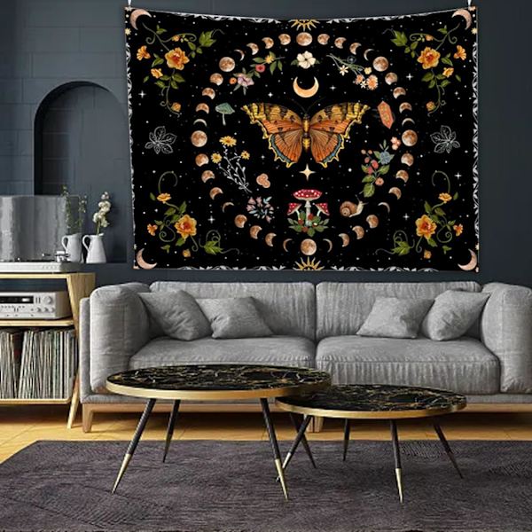 Väggbonad, Fjärilsväggbonad, 150 x 100 cm Tygväggbonad
