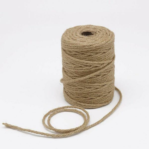 100M Naturbrun Juter Tau 4mm, Jutegarn for Hage, Kunst og