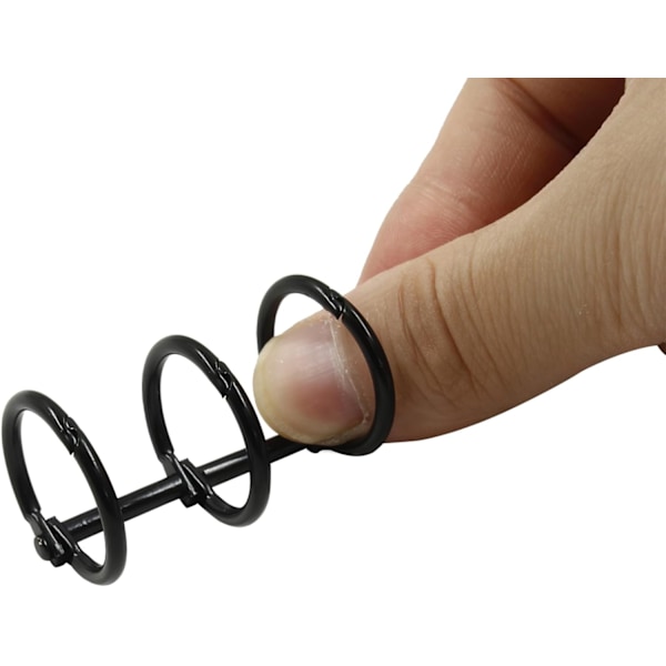 20 stk. 3 Ringe Metal Løsblad Bindere Snap Split Hængslet med 20 mm Indvendig Diameter, Bogringe til DIY Rejsedagbog, Fotoalbum, Binderygge Kam