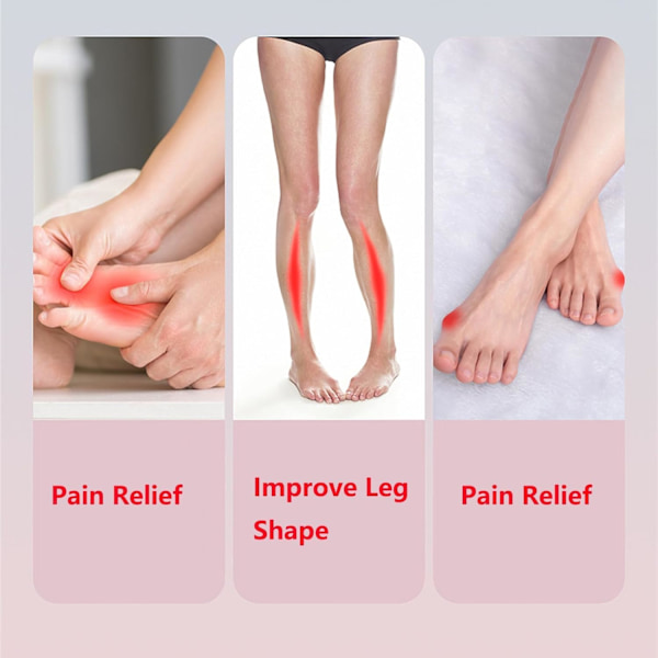 Fotmassage & Stärkare – Stöd för fotvalv för vadsträckning, sätesmuskelträning, lindring av hallux valgus & tåjustering | Förbättrar fothälsan, smala vader & ben