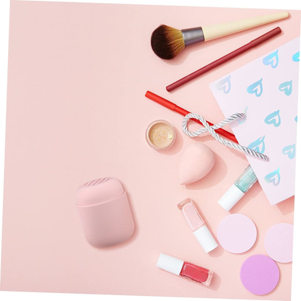 Plastik opbevaringsboks til pudderpuffer, makeup svamp, makeup svamp