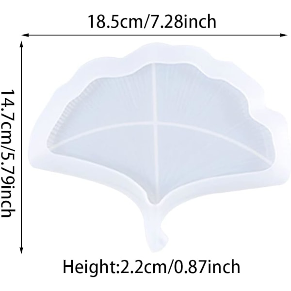 Blad Epoxy Resin Forme Bakke Silikoneform til Resin Smykker Pladeform DIY Støbning Irregulære Tropiske Blade Serveringsbakke Frugtskål Smykkeskrin (Gink