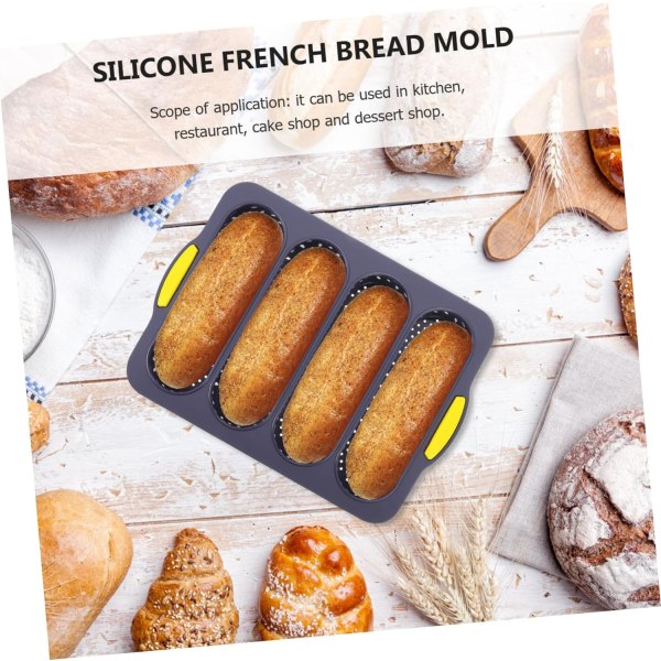 Baguetteform, perforert non-stick form, 4-roms brødform