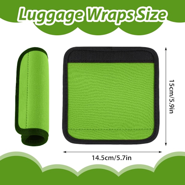 2 Pakk Koffert Håndtak Wraps for Koffert, Lyse Farger Komfortabel Myk Håndtak Beskyttelse Koffert Håndtak Wrap Bagasjelapp Wraps Reise Tilbehør (F