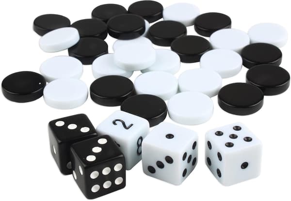 Rullbar Backgammonbräde PU Bärbar Schackset (Svart)