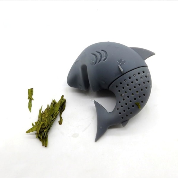 2 Pakke Hai Te-infuser, Filtre for Løs Te Gjenbrukbar, Morsom Dyreformet Sil Rustfritt Stål Kule Diffuser Tekoker for Tekopper Tekanner